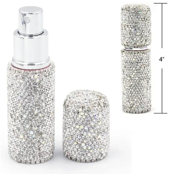 NWT Sparkling Crystal Rhinestone Bling Silver Stocking Stuffers Makeup B…